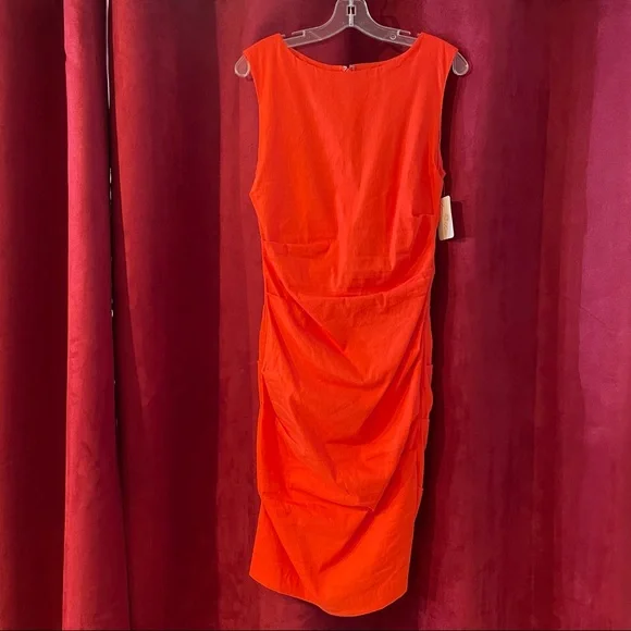 nicole miller orange dress Women's Nicole Miller Sleeveless Pleated Dress, Size: 10, Orange Print